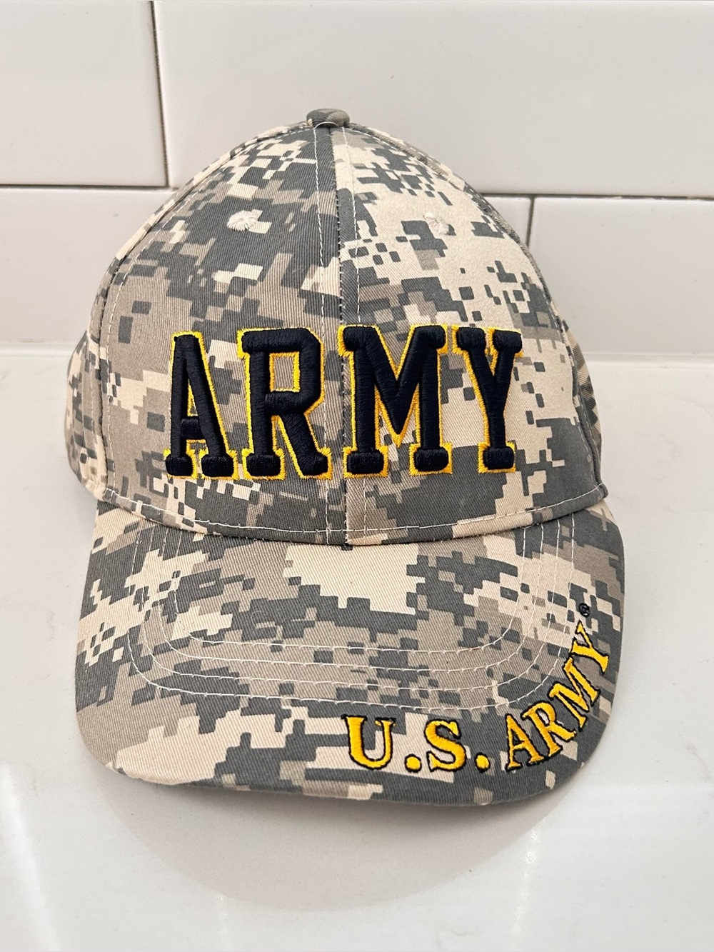 U.S. Army Adult Embroidered Camo Baseball Cap Adjustable Official Licensee